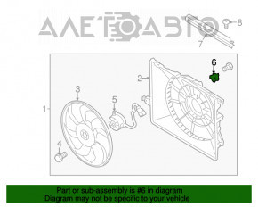 Ventilatorul de răcire al computerului Hyundai Santa FE Sport 13-18.