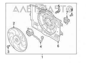 Motorul ventilatorului de răcire Kia Niro 17-22