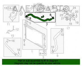 Furtunul de răcire superior al radiatoarelor Hyundai Santa FE Sport 17-18 2.4