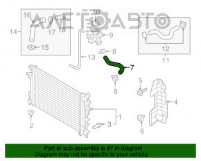 Furtunul de răcire superior pentru Hyundai Elantra AD 17-20 2.0 pe radiator nou original OEM