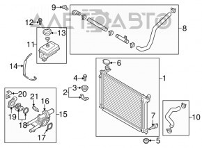 Патрубок охлаждения нижний Hyundai Sonata 18-19 2.4 OEM