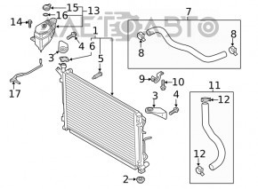 Rezervor de expansiune pentru răcire Hyundai Santa FE 19-20 2.0, 2.4 cu capac