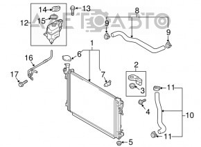 Rezervorul de expansiune al sistemului de răcire Kia Sorento 10-15 2.4, 3.3 nou OEM original