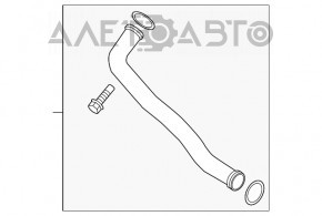 Патрубок охлаждения металл Hyundai Santa FE Sport 13-18 2.4