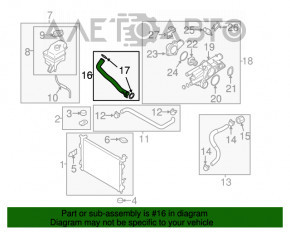 Furtunul de răcire superior al radiatoarelor Kia Optima 11-15 2.4 hibrid.