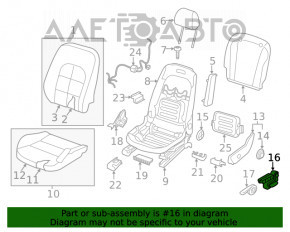 Controlul scaunului șoferului Infiniti QX30 17- cu memorie, negru