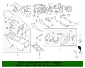 Încălzitorul pentru scaunul din spate stânga al Infiniti JX35 QX60 13-