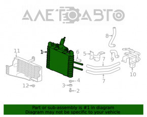 Radiatorul de răcire a cutiei de viteze Honda Accord 18-22 2.0 hibrid