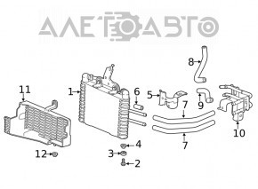 Radiatorul de răcire a cutiei de viteze Honda Accord 18-22 2.0 hibrid