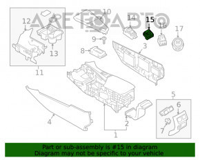 Comutatorul de control D-MODE pentru Infiniti QX50 19- este util cromat.