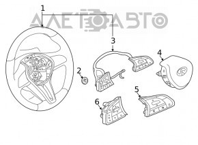 Butonul de control de pe volanul drept al Infiniti QX50 19- este pentru controlul de croazieră.