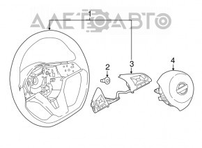 Butonul de control de pe volanul Nissan Rogue 17 - suportul este rupt.