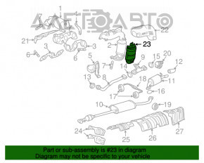 Protecția colectorului de eșapament frontal inferior pentru Lexus RX400h 06-09.