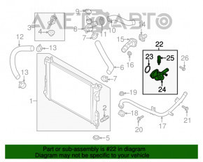 Corpul termostatului Kia Soul 14-19 1.6