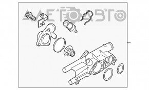 Корпус термостата Kia Sorento 10-15 2.4