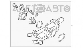 Корпус термостата Hyundai Santa FE 19-20 2.4 в сборе