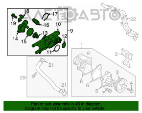 Corpul termostatului Hyundai Santa FE Sport 13-16, motorizare 2.4