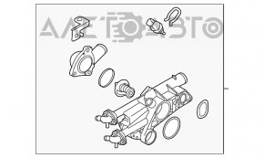 Корпус термостата Hyundai Sonata 11-15 2.0