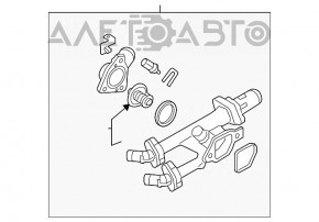 Corpul termostatului Hyundai Santa FE 19-20 2.4 asamblat nou OEM KOR