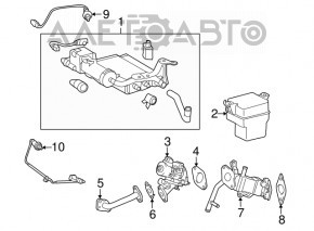 Охладитель клапана ЕГР Toyota Prius V 12-17