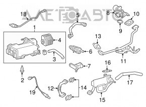 Tubul EGR scurt pentru Lexus ES300h 13-18