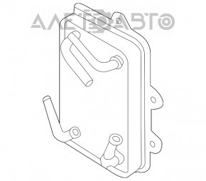 Radiatorul transmisiei Kia Optima 11-15 hibrid are un tub îndoit.