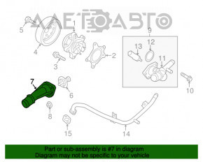 Capacul carcasei termostatului Kia Soul 14-19 1.6 plastic