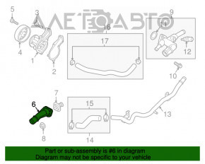 Corpul termostatului Hyundai Tucson 16-20, nou, original OEM