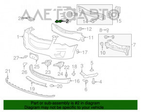 Уплотнитель капота на бампере правый Chevrolet Equinox 10-17