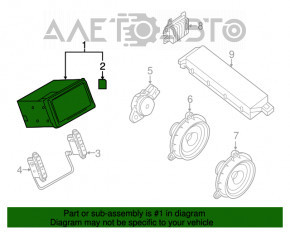 Monitor, display, navigație Nissan Leaf 13-17 cu cameră, cu 4 camere.