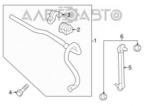 Stabilizatorul frontal pentru Buick Encore 13-19