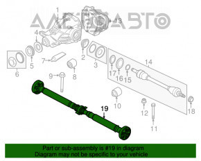 Arborele cardanic al mașinii BMW 5 F10 11-16 3.0T, cutie de viteze automată, fără cuplaj