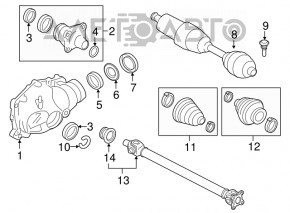 Arborele cardanic al cardanului frontal BMW X3 F25 11-17