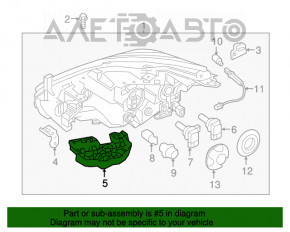 Крепление переднего бампера под фарой правое Nissan Murano z52 15- OEM