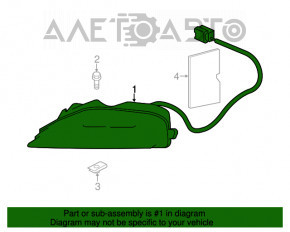 Semnalizator dreapta Infiniti Q50 14-15 LED nou OEM original