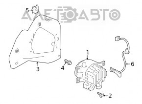 Farul de ceață stânga pentru Infiniti QX60 16- restilizat, LED nou OEM original.