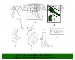 Suportul frontal stânga Subaru B9 Tribeca cu 2 pistoane