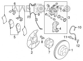 Суппорт передний правый Subaru Forester 19- SK base