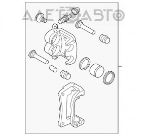 Suportul frontal stânga pentru Subaru Forester 19- SK base