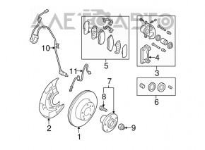 Placă de frână față dreapta Subaru B10 Tribeca