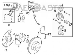 Placă de frână față stânga Subaru Forester 19- SK 25mm