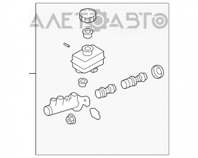 Главный тормозной цилиндр с бачком Subaru Outback 10-14