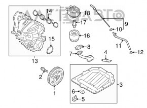 Охладитель масляный ДВС Hyundai Sonata 15-19 1.6т новый неоригинал Q-FIX