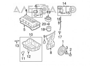 Radiator de ulei pentru motorul Kia Sorento 10-15 2.4, 3.3