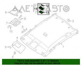 Плафон освещения Nissan Versa 12-19 usa тип 2