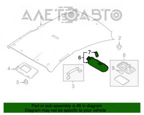 Плафон освещения передний Nissan Versa 12-19 usa тип 1