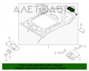 Plafonul de iluminare din spate pentru Infiniti QX30 17- bej.