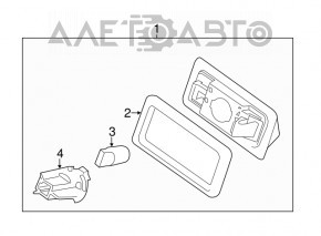 Iluminarea numărului de la ușa portbagajului stânga Nissan Versa Note 13-19