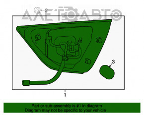 Lampa interioară pentru capacul portbagajului dreapta Nissan Maxima A36 16-18 pre-restilizare