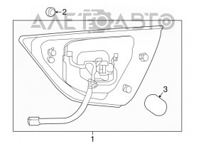 Lampa interioară pentru capacul portbagajului dreapta Nissan Maxima A36 16-18 pre-restilizare